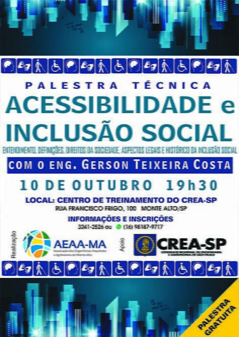 Palestra técnica: Acessibilidade e Inclusão Social (10/10/18)
